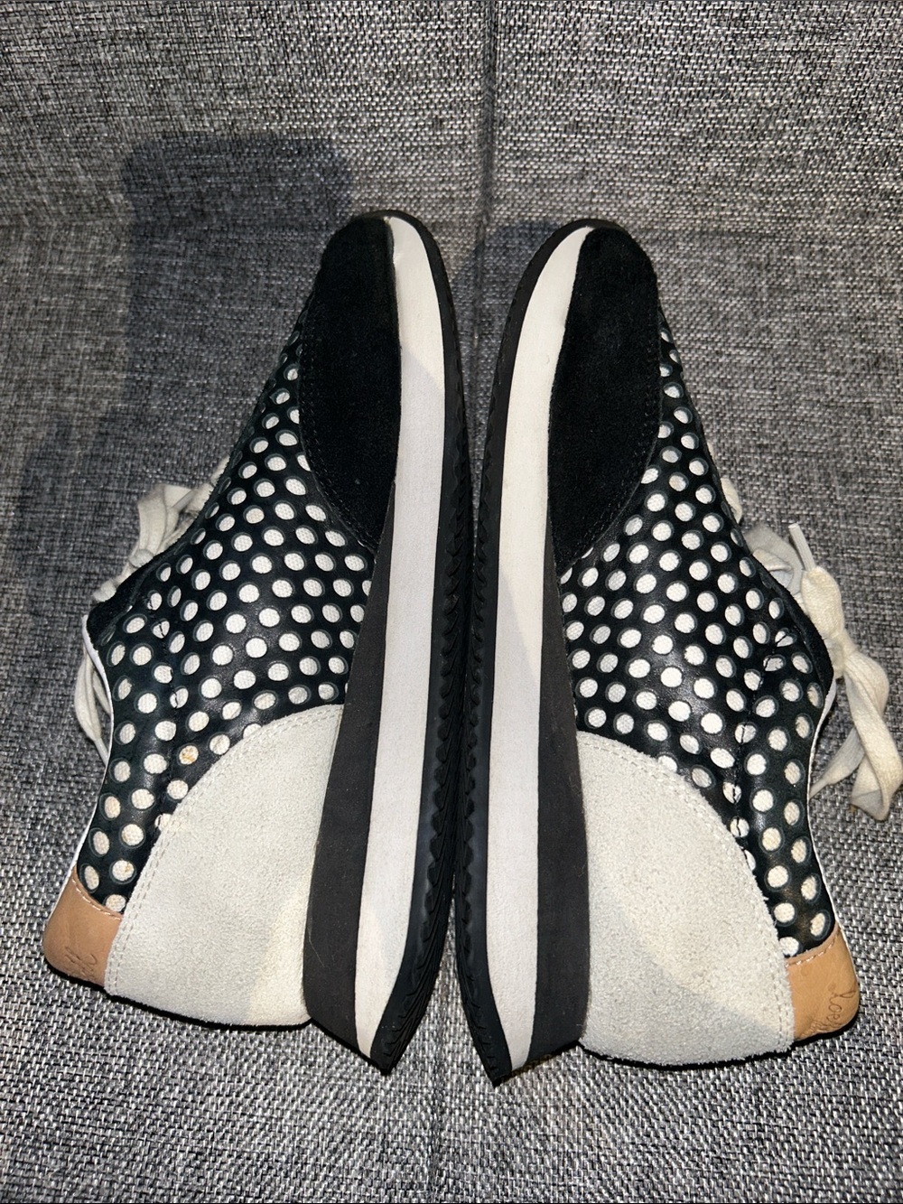NEW - Loeffler Randall Rio Perforated Sneaker in black suede/leather - Picture 5 of 7